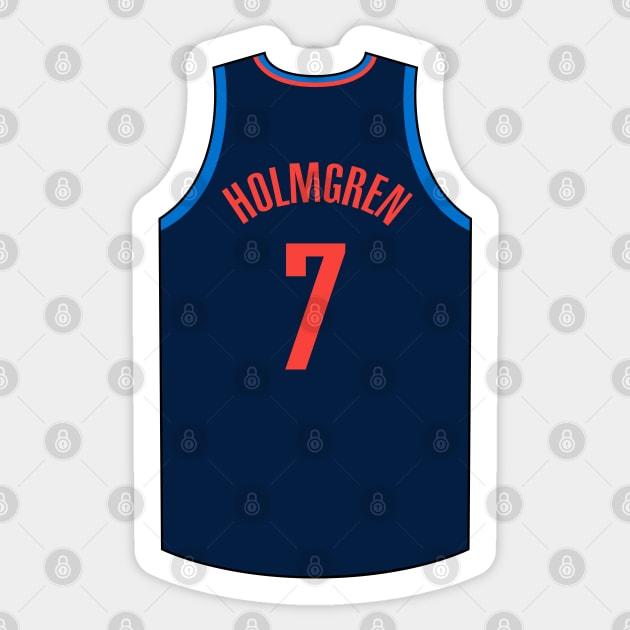 Chet Holmgren Oklahoma City Jersey Qiangy Sticker by qiangdade